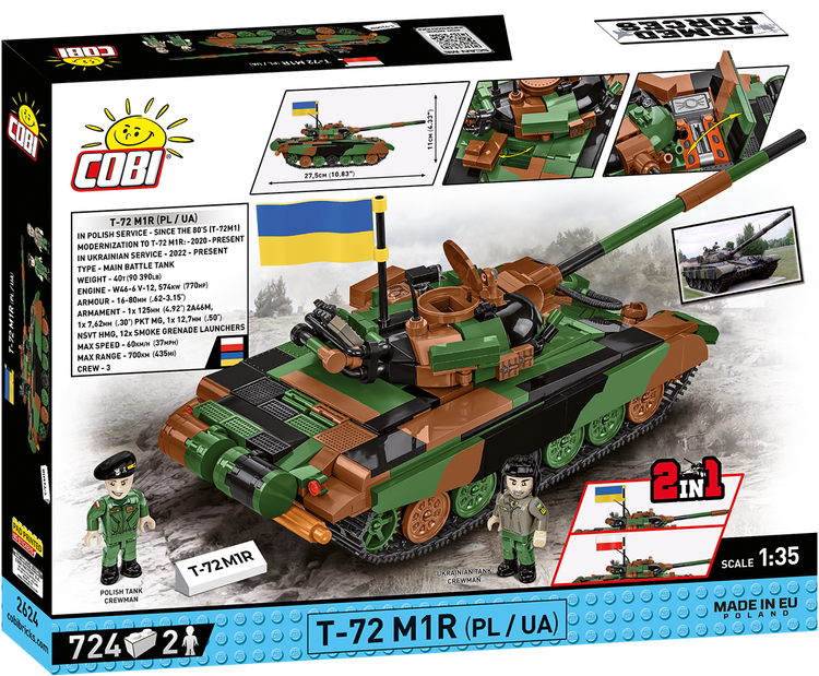 COBI-2624 COBI 724 PCS ARMED FORCES /2624/ T-72 M1R 2IN1 PL&UKR