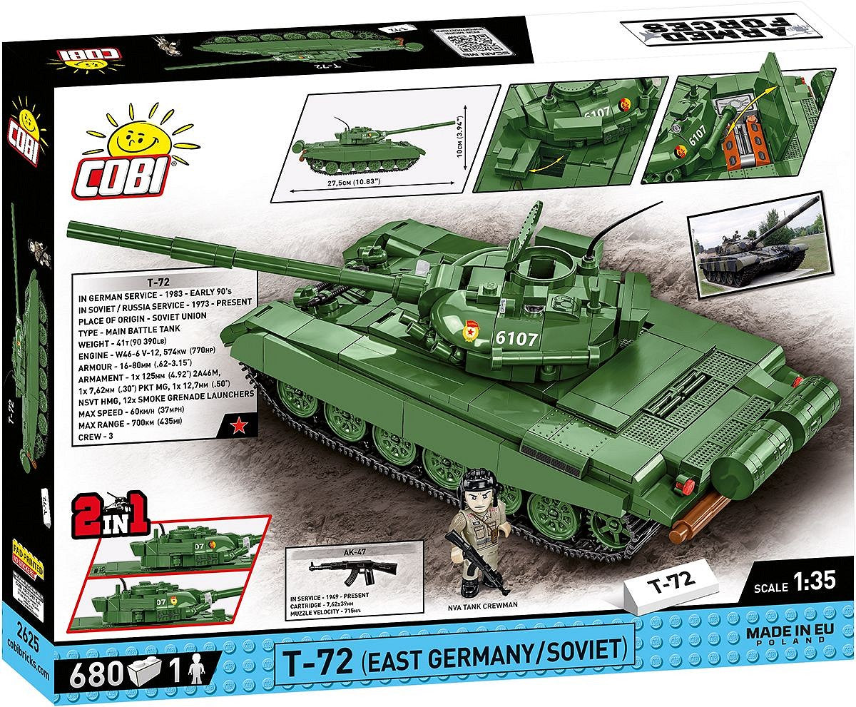 COBI-2625 COBI 680 PCS ARMED FORCES /2624/ T-72 M1R 2IN1 DDR&RU