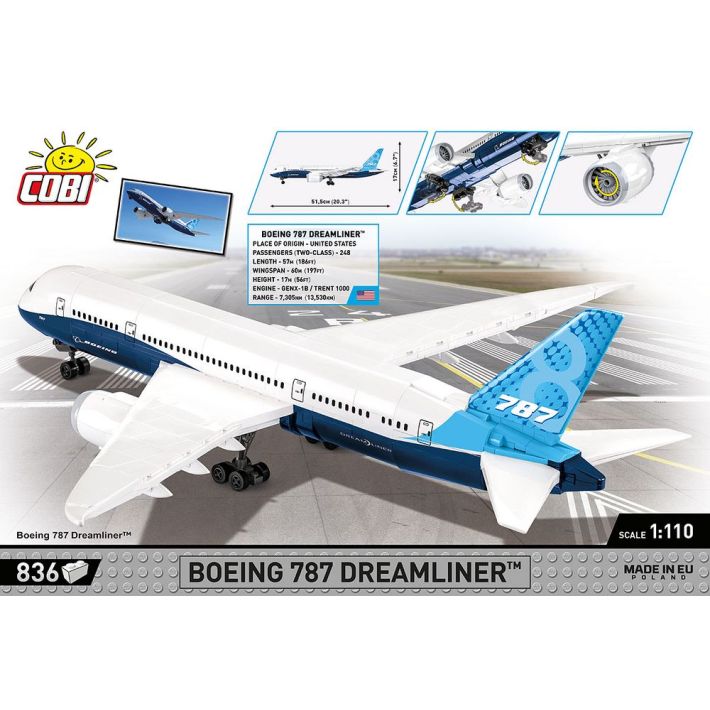 COBI-26603 COBI 836 PCS BOEING /26603/ 787-8 DREAMLINER