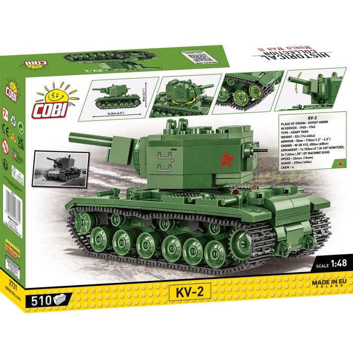 COBI-2731 COBI 510 pièces HC seconde guerre mondiale/2731/KV-2