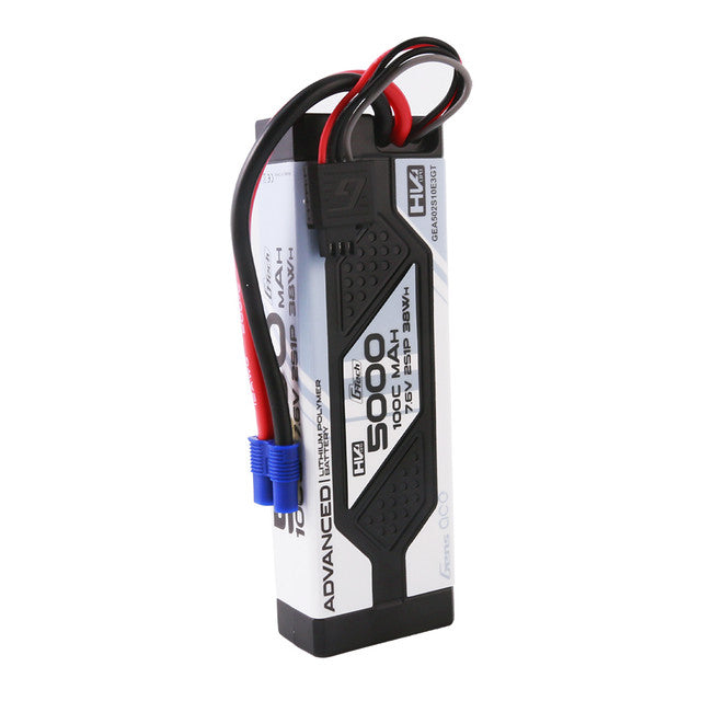 GEA502S10E3GT Gens Ace G-Tech 5000mAh 7.6V 100C 2S1P Lipo Battery Pack With EC3 Plug