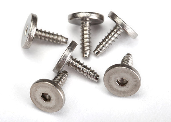 3233 Traxxas Screws, 2.6x8mm flathead machine, self-tapping (6)