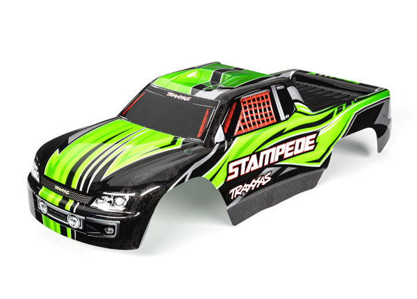 3651G Traxxas Body, Stampede Green (Painted, Decals Applied)