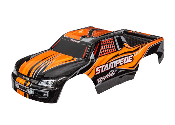 Carrosserie Traxxas 3651T, orange Stampede (peinte, décalcomanies appliquées) 