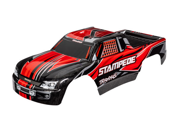 3651 Traxxas Body, Stampede Red (Painted, Decals Applied)