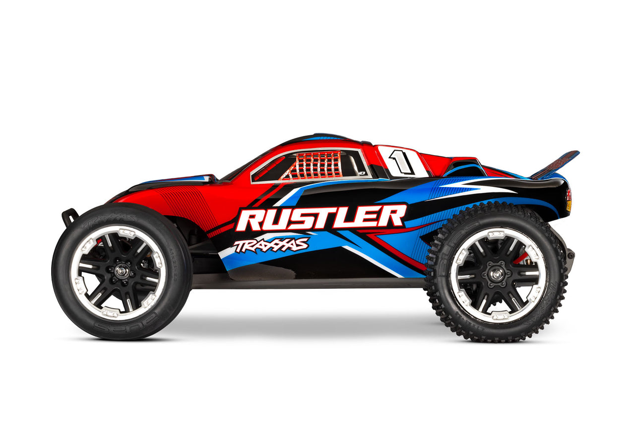 37254-8 Traxxas Rustler 1/10 Stadium Extreme Heavy Duty Truck - Red