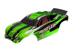 Carrocería Traxxas 3750G, verde Rustler (pintada, calcomanías aplicadas)