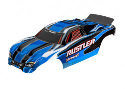 3750X Traxxas Body, Rustler Blue (Painted, Decals Applied)