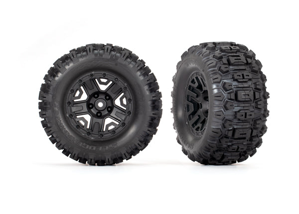 3778 Traxxas Sledgehammer Neumáticos y ruedas, negro 2.8" (2)