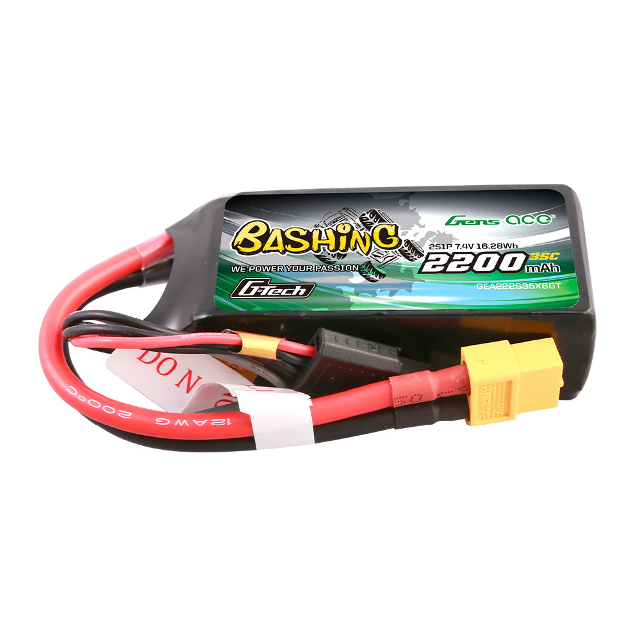 GEA223S35X6GT Gens Ace Bashing 11.1V 2200mAh 35C 3S1P g-tech batterie Lipo avec prise XT60