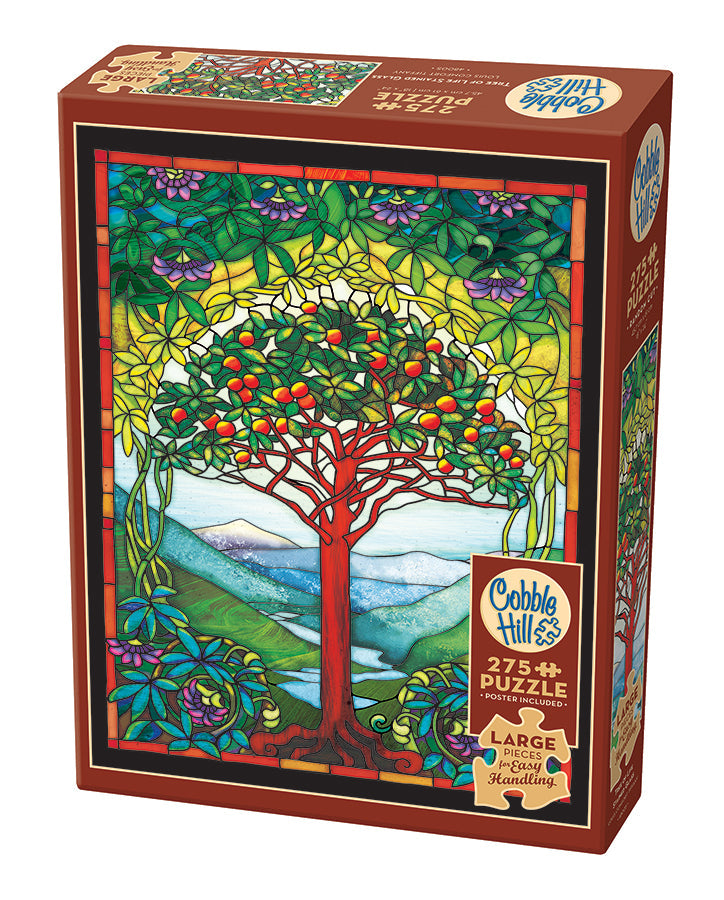 Puzzle familial de 275 pièces en vitrail de l'arbre de vie