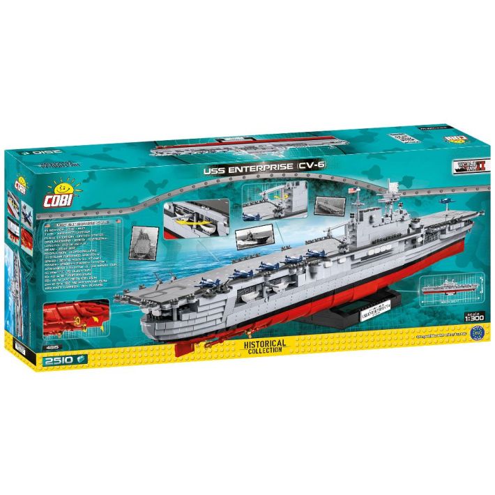 COBI-4815 COBI 2510 PCS HISTORICAL COLLECTION WWII SHIPS /4815/ WS USS ENTERPRISE