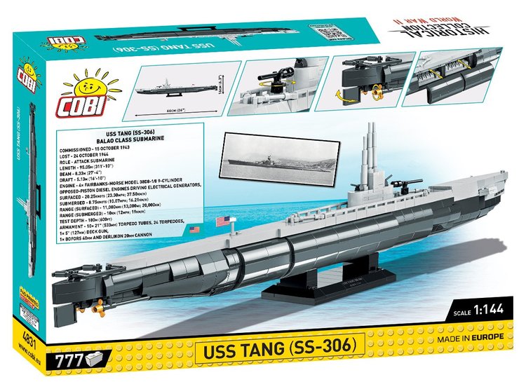 Sous-marin COBI-4831 COBI USS Tang (SS-306) : ensemble #4831