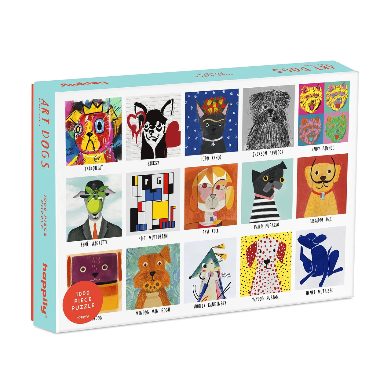 Puzzle de 1000 pièces avec chiens artistiques 