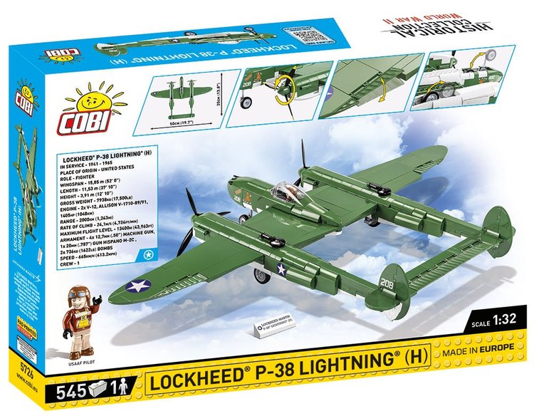 COBI-5726 COBI Lockheed P-38 Lightning (H): Set #5726