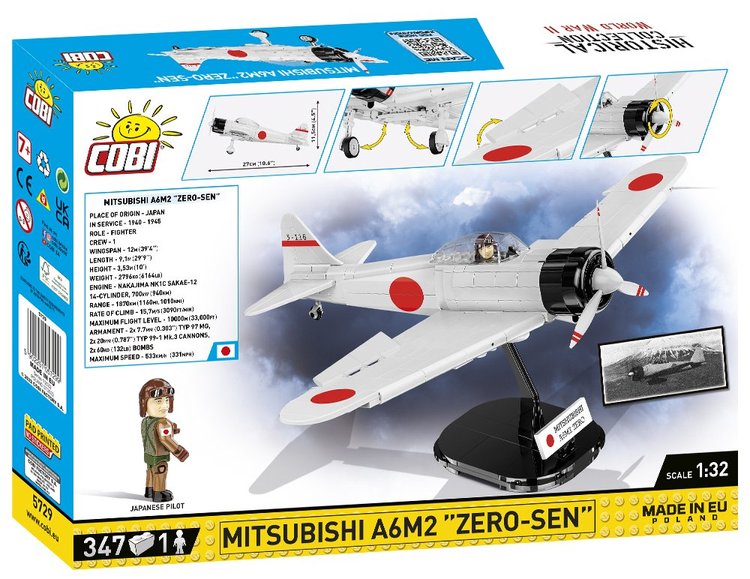 COBI-5729 COBI Mitsubishi A6M2 "Zero-Sen" Fighter