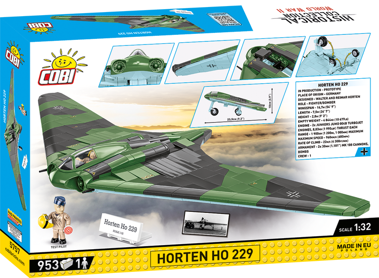 COBI-5757 COBI Horten Ho 229 Avión de combate/bombardero