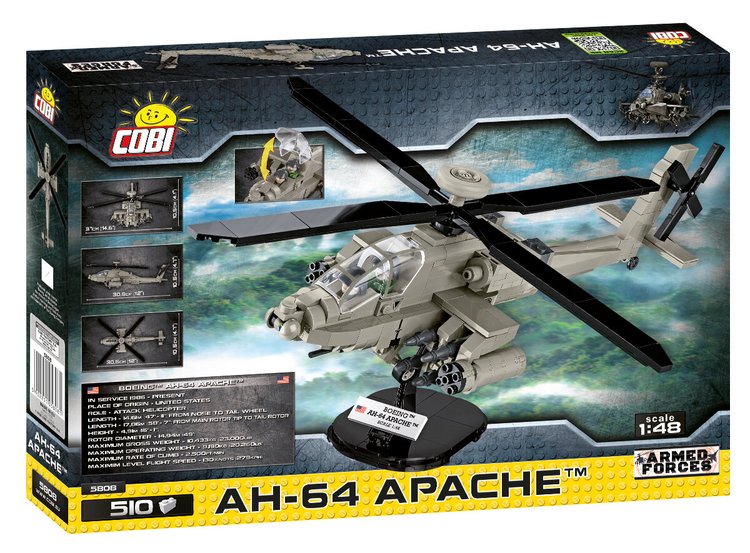 COBI-5808 Helicóptero Apache COBI AH-64: Conjunto #5808