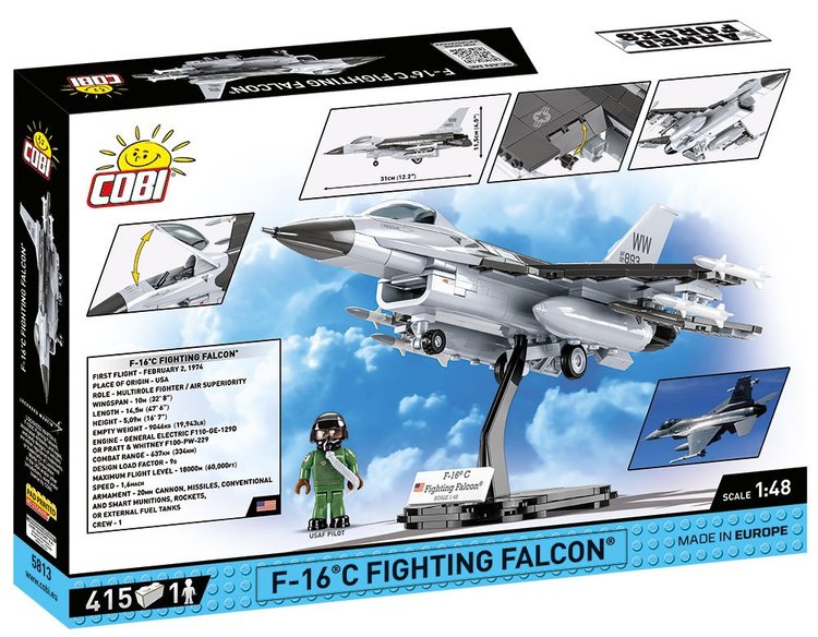 COBI-5813 COBI F-16C Fighting Falcon Jet: Set #5813