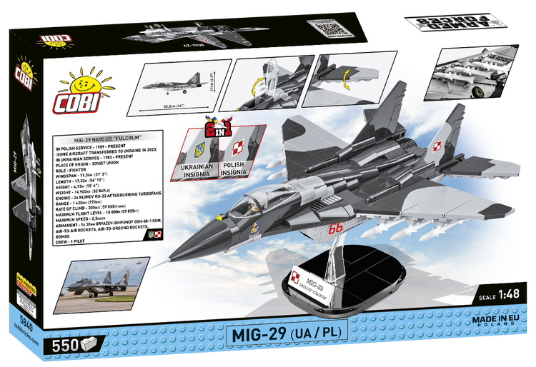 COBI-5840 COBI MIG-29 (UA/PL) Jet Fighter : Set #5840