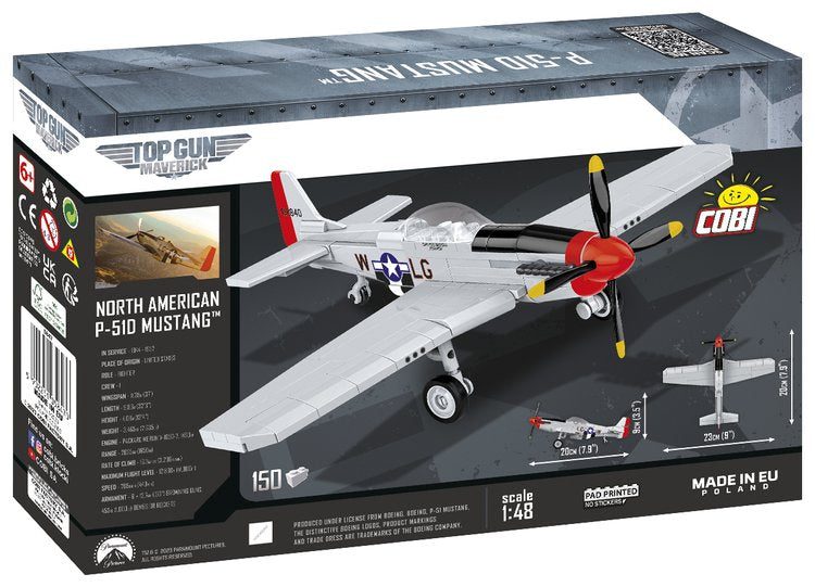 COBI-5847 COBI TOP GUN P-51D Mustang Fighter 1/48: Set #5847