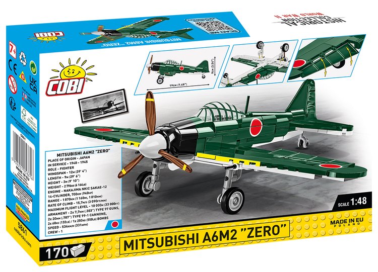 COBI-5861 COBI Mitsubishi A6M2 "Zero" Fighter: Set #5861