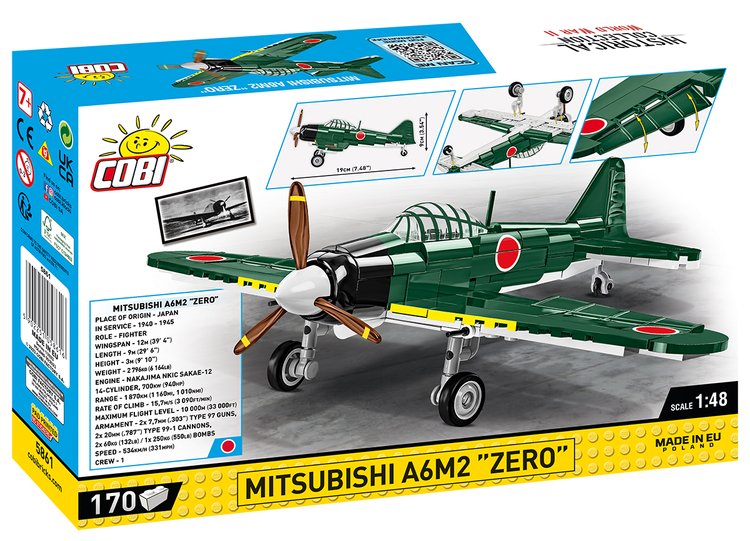 COBI-5861 COBI Mitsubishi A6M2 "Zero" Fighter : ensemble #5861