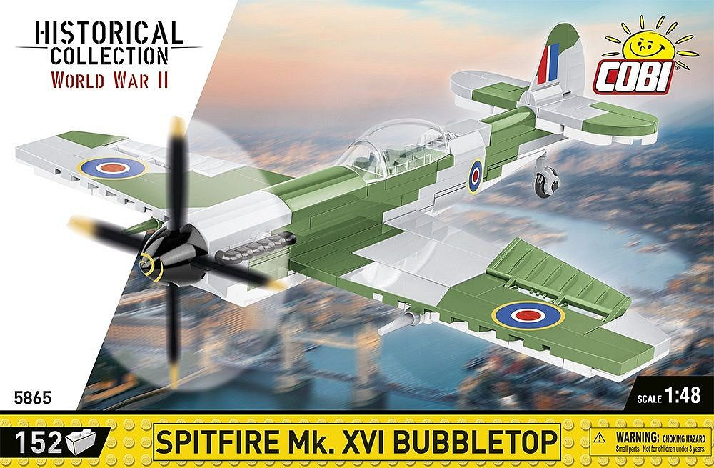 COBI-5865 COBI 152 pièces HC seconde guerre mondiale/5865/SUPERMARINE SPITFIRE MK.X
