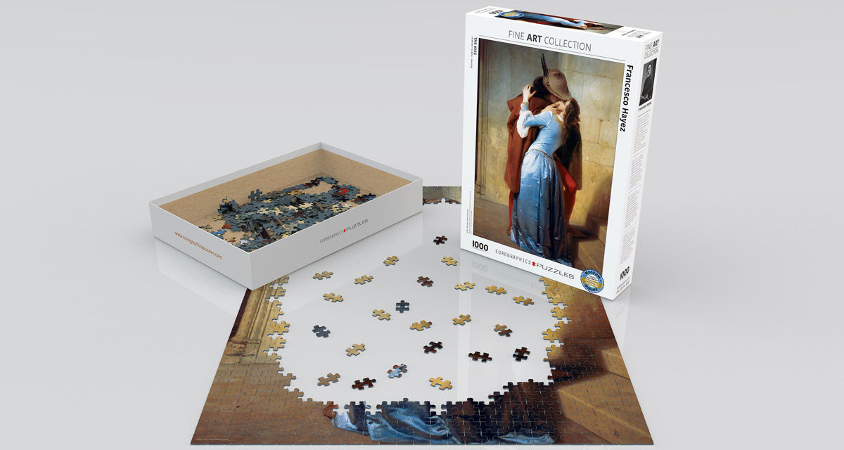 The Kiss by Hayez 1000-Piece Puzzle