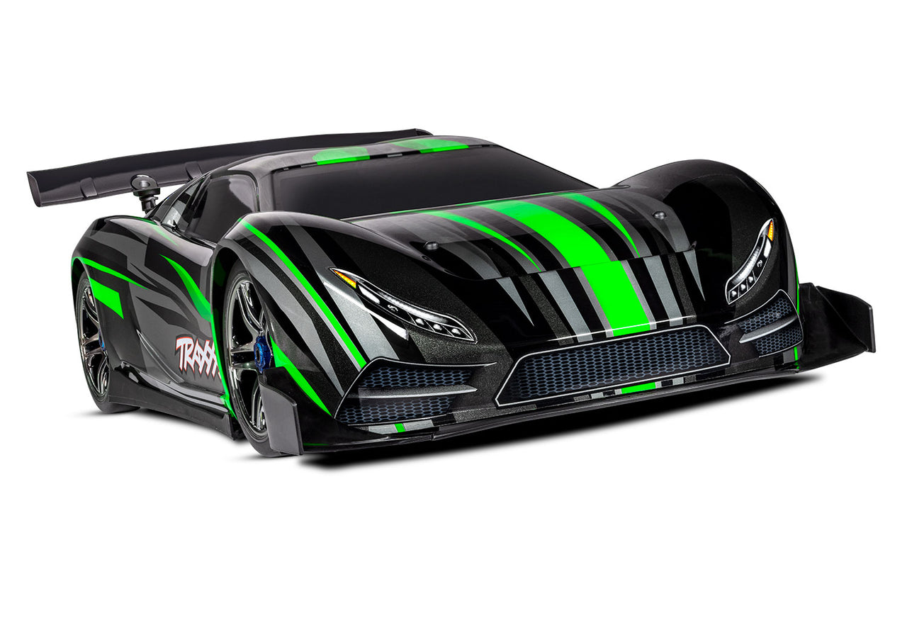 64077-3GREEN Traxxas XO-1 - 1/7th RTR Eléctrico 4WD En Carretera Sedan Verde