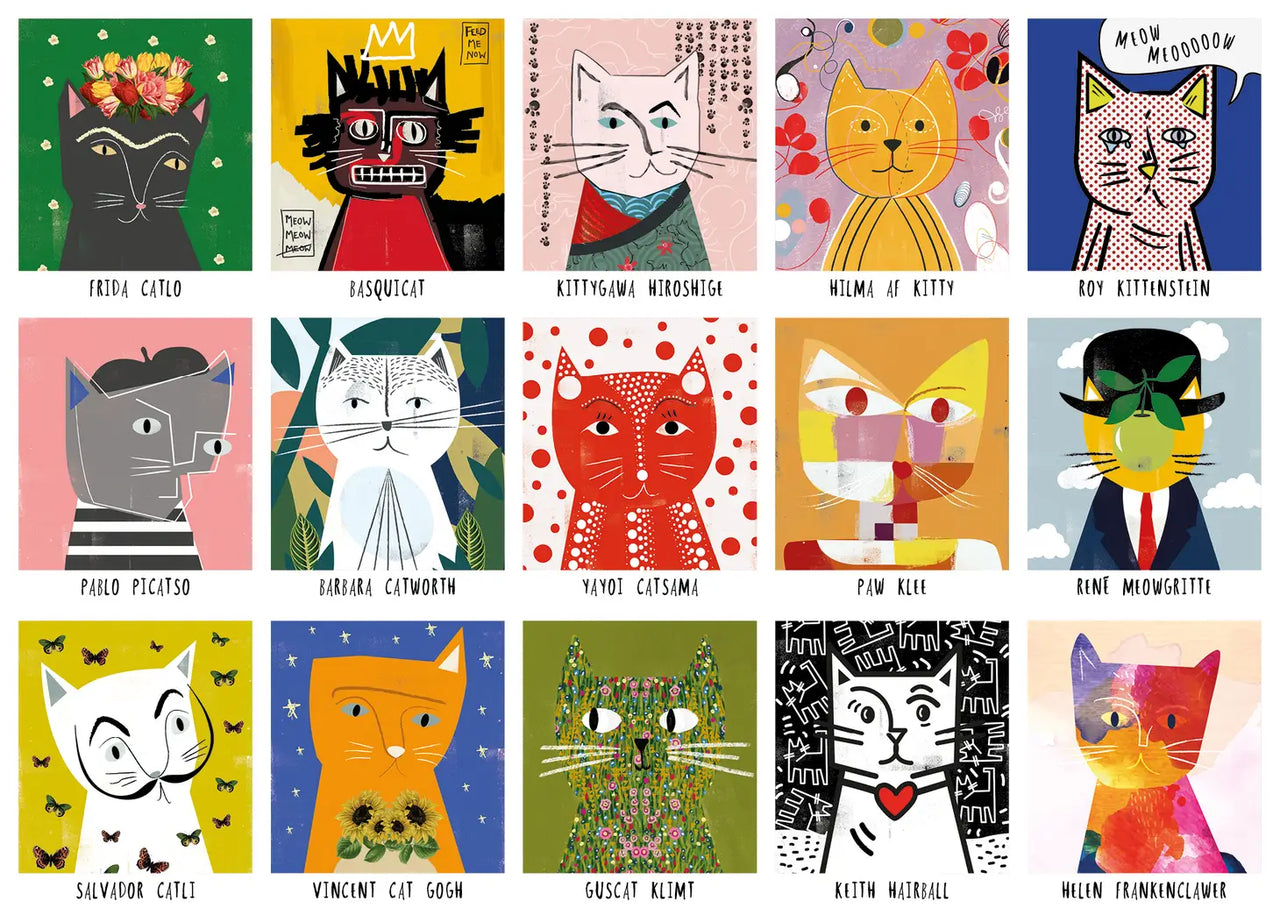 Puzzle 1000 pièces Chats d'art