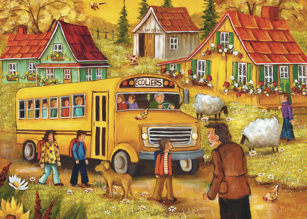 School Bus 500-Piece Puzzle