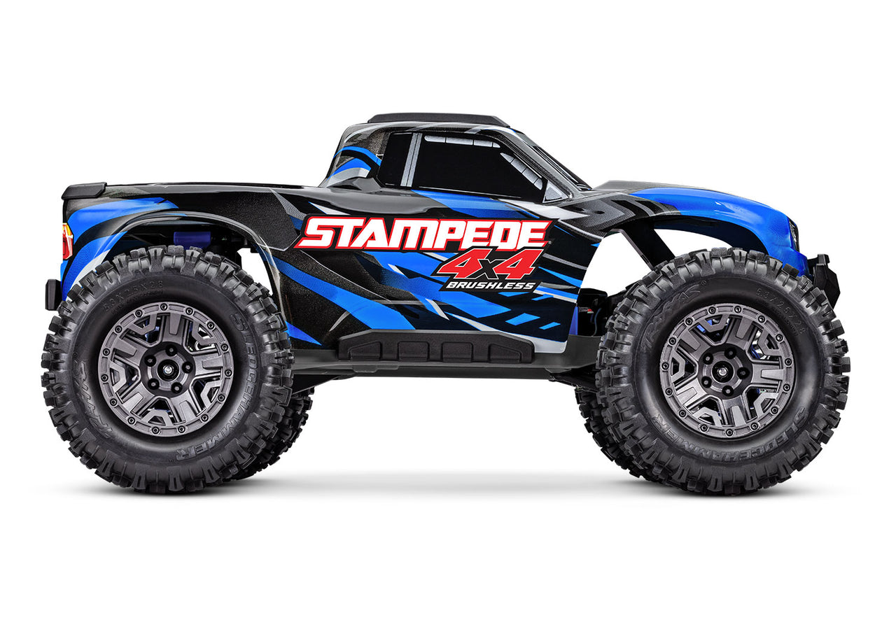 67154-4BLUE Traxxas Stampede 1/10 4X4 BL-2 Monster Truck sans balais RTR -Bleu