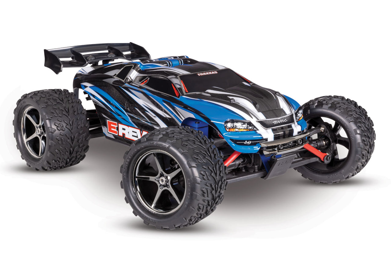 71054-8Bleu Traxxas E-Revo 1/16 4X4 Monster Truck RTR - Bleu