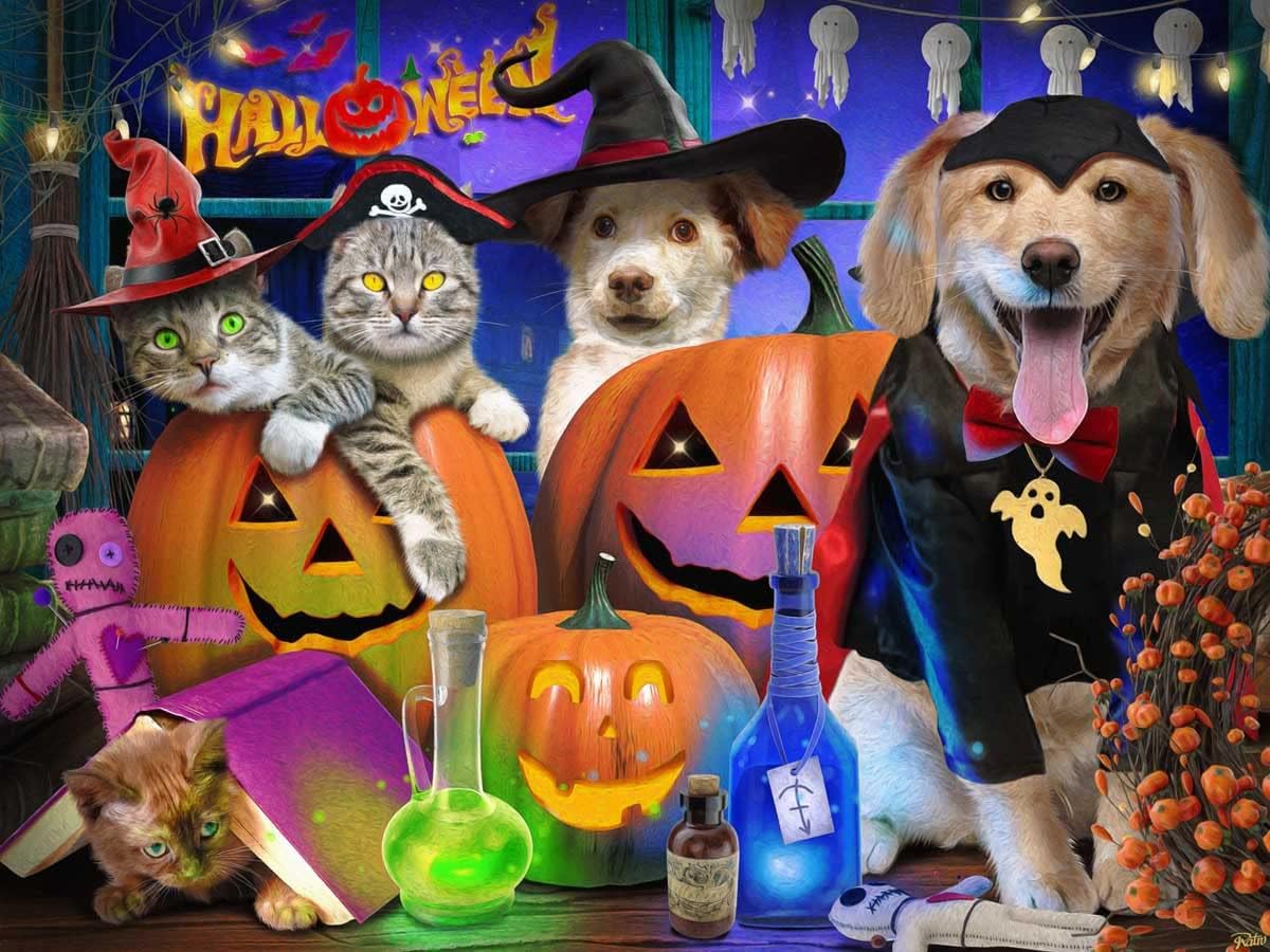Puzzle Animaux d'Halloween 550 pièces 