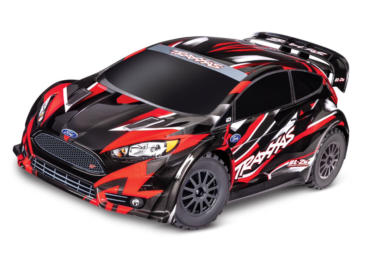 74154-4RED Traxxas Fiesta ST Rally 1/10 Voiture de rallye AWD sans balais RTR - Rouge