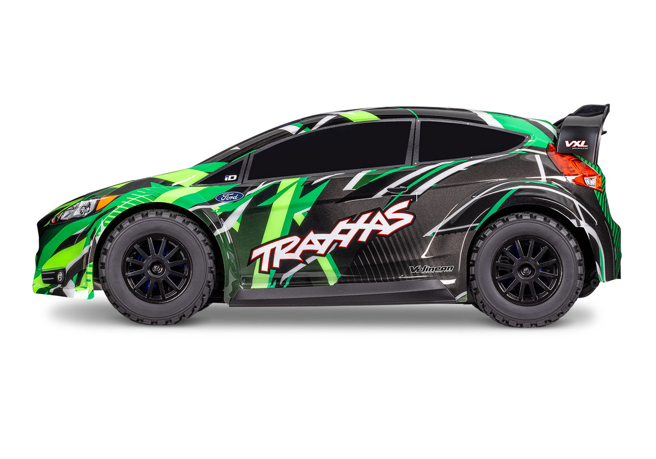 74276-4GREEN Traxxas Ford Fiesta Rally VXL 4X4 - Vert 