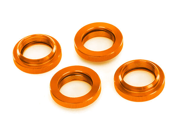 7767-ORNG Traxxas Spring Retainer (Adjuster) Orng AL GTX Shocks(4)w/O-Ring