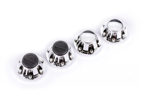 Cache-moyeux Traxxas 8164X, roue (chrome) (avant (2), arrière (2)) 