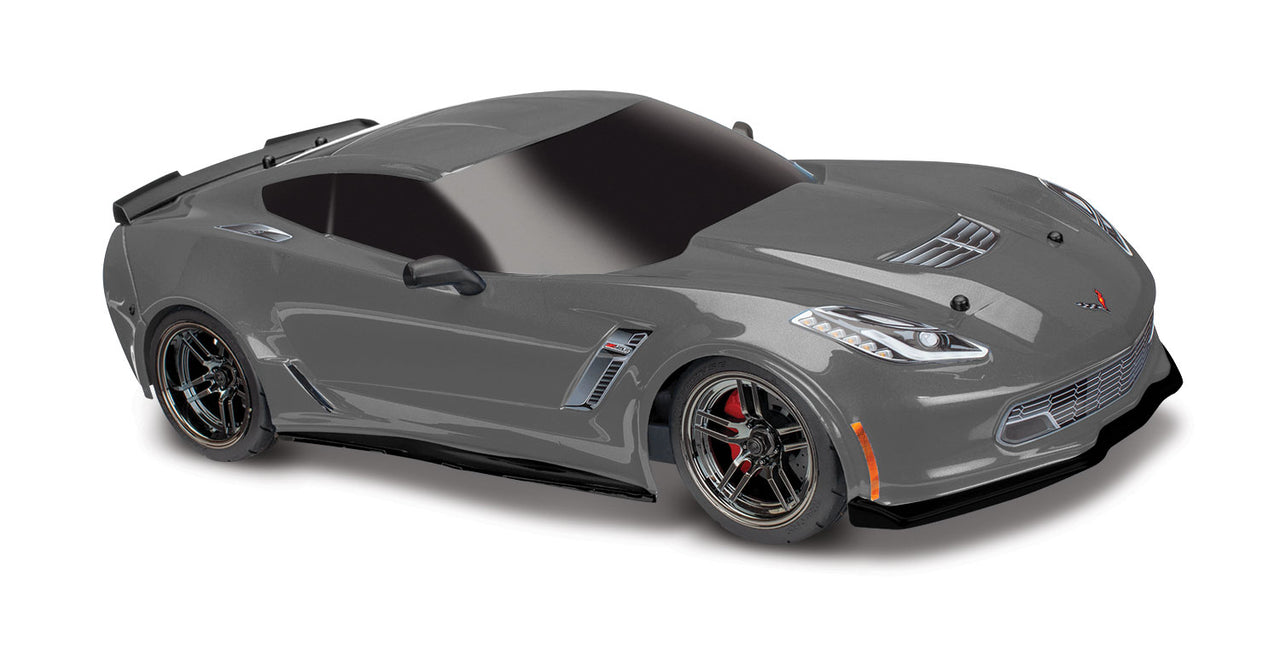 8386A Traxxas Chevrolet Corvette ZO6 carrosserie graphite (peinte, décalcomanies appliquées)