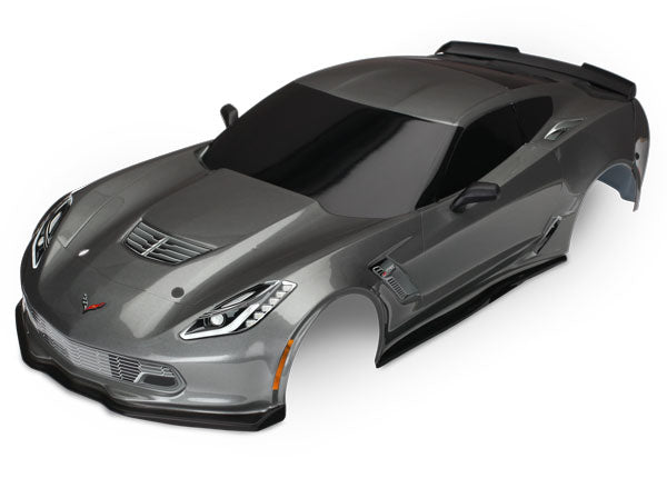 8386A Traxxas Chevrolet Corvette ZO6 carrosserie graphite (peinte, décalcomanies appliquées)