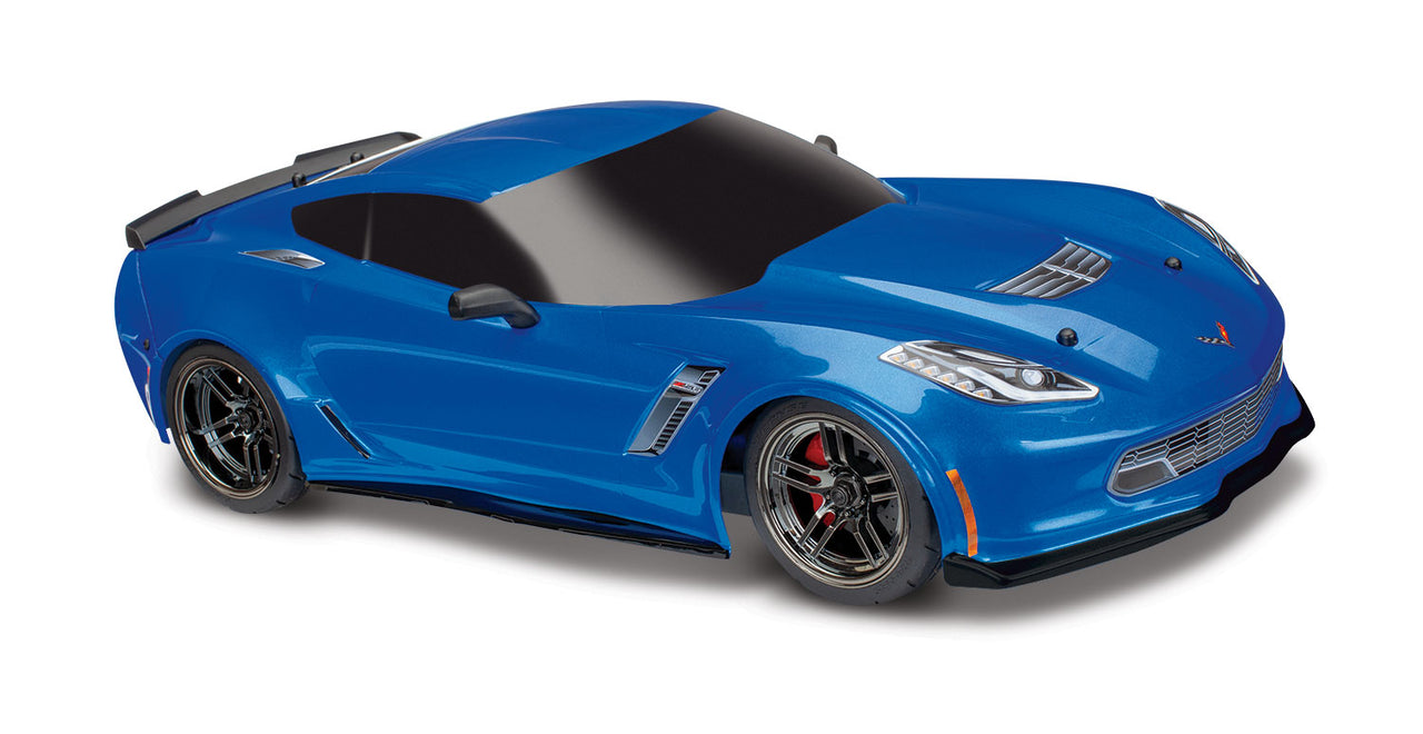 8386X Traxxas Chevrolet Corvette ZO6 body, blue (painted, decals applied)