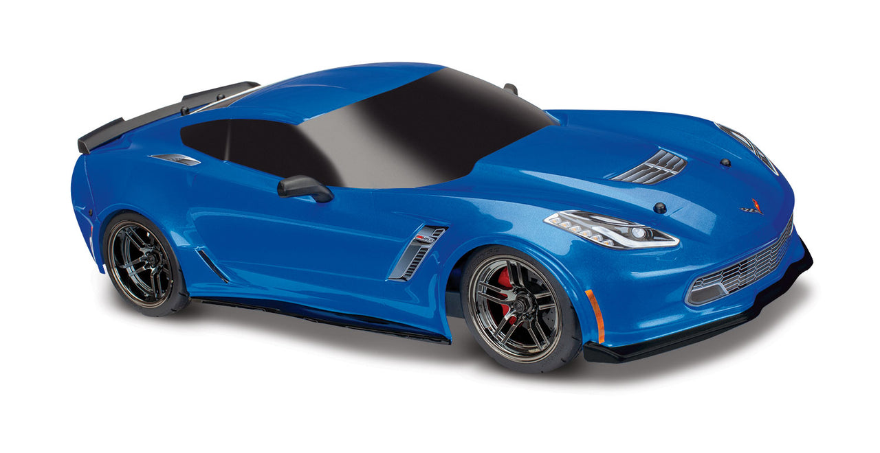 8386X Carrosserie Traxxas Chevrolet Corvette ZO6, bleue (peinte, décalcomanies appliquées)