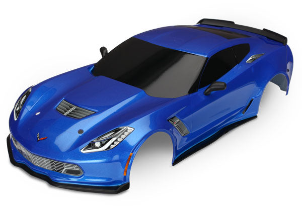 8386X Carrosserie Traxxas Chevrolet Corvette ZO6, bleue (peinte, décalcomanies appliquées)