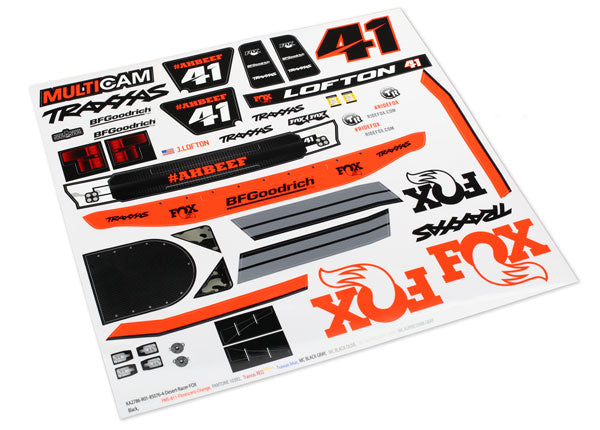 8515 Traxxas Decals, UDR Fox Edition