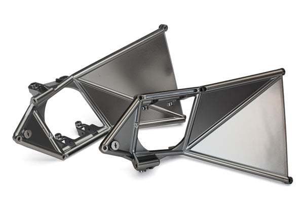 8534X Traxxas Mounts, suspension arm, upper (front) (left & right) (satin black chrome-plated)