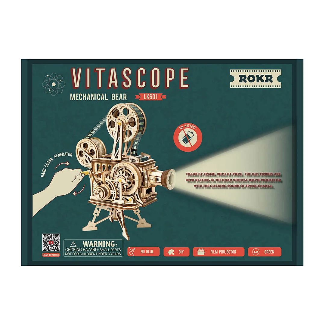 ROKRLK601 ROKR Vitascope Movie Projector 3D Wooden Puzzle