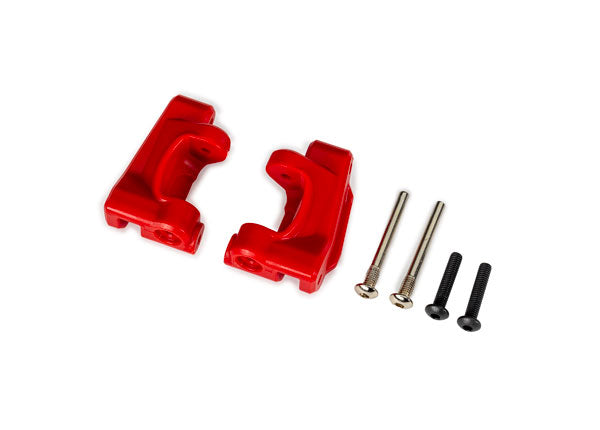 9136-RED Traxxas Caster blocks, extreme heavy duty, red (2)(#9180/9181)