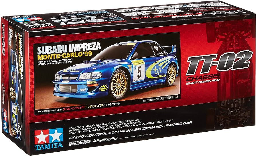 58631 TAMIYA 1/10 1999 Subaru Impreza Monte-Carlo 4WD Rally TT-02 Kit 58631a