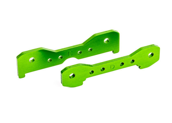9528G Barras de unión Traxxas, traseras, aluminio (anodizado en verde)